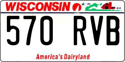 WI license plate 570RVB