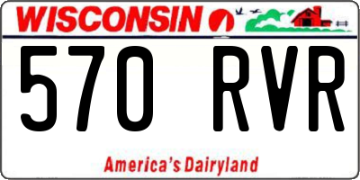 WI license plate 570RVR