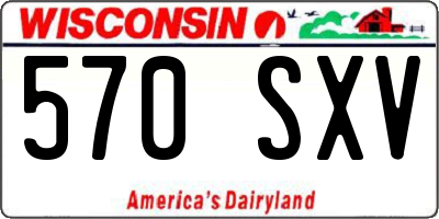 WI license plate 570SXV