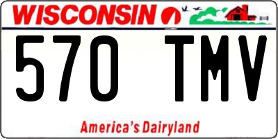 WI license plate 570TMV
