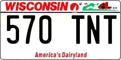 WI license plate 570TNT