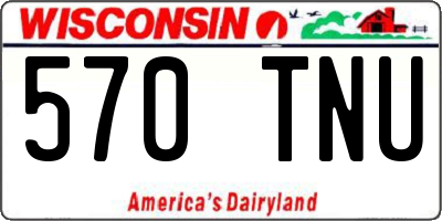 WI license plate 570TNU