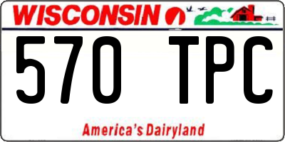 WI license plate 570TPC
