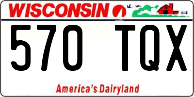WI license plate 570TQX