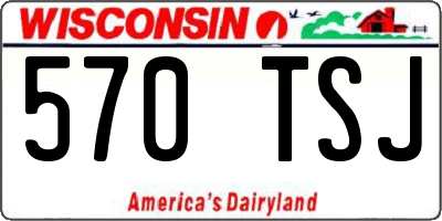 WI license plate 570TSJ