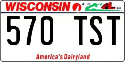 WI license plate 570TST