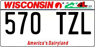 WI license plate 570TZL