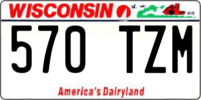 WI license plate 570TZM