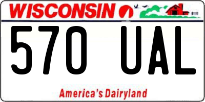 WI license plate 570UAL
