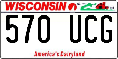 WI license plate 570UCG