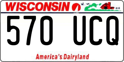 WI license plate 570UCQ