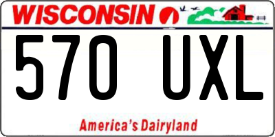 WI license plate 570UXL