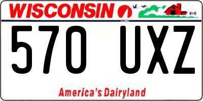 WI license plate 570UXZ