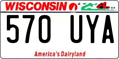WI license plate 570UYA