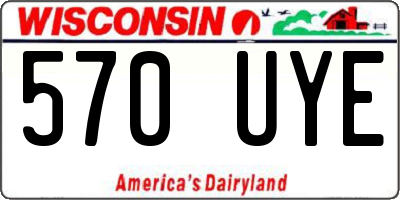 WI license plate 570UYE