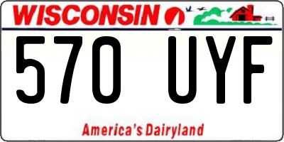 WI license plate 570UYF