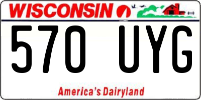 WI license plate 570UYG