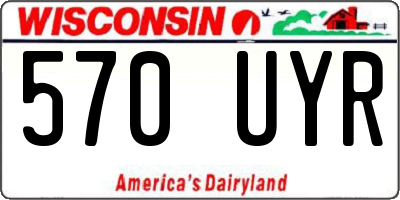 WI license plate 570UYR