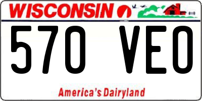 WI license plate 570VEO