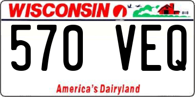WI license plate 570VEQ