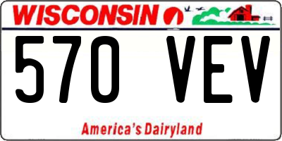 WI license plate 570VEV
