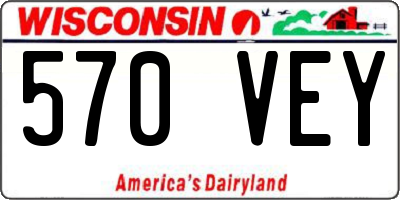 WI license plate 570VEY