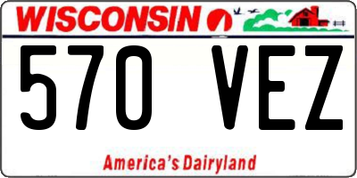 WI license plate 570VEZ