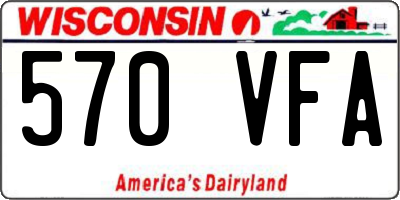 WI license plate 570VFA