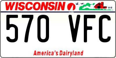 WI license plate 570VFC