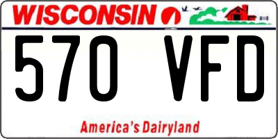WI license plate 570VFD