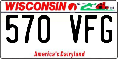 WI license plate 570VFG