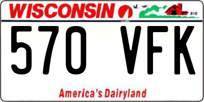 WI license plate 570VFK