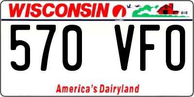 WI license plate 570VFO