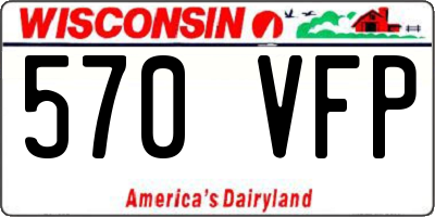 WI license plate 570VFP