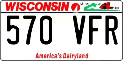 WI license plate 570VFR