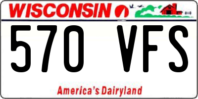 WI license plate 570VFS