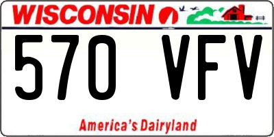 WI license plate 570VFV