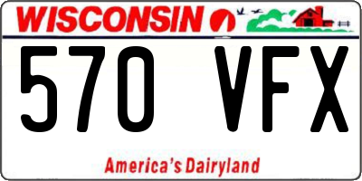 WI license plate 570VFX