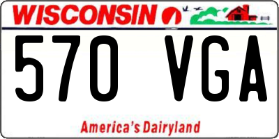WI license plate 570VGA