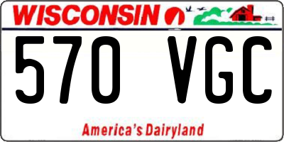 WI license plate 570VGC