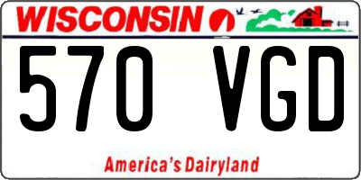 WI license plate 570VGD