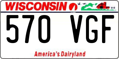 WI license plate 570VGF