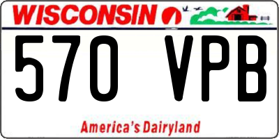 WI license plate 570VPB