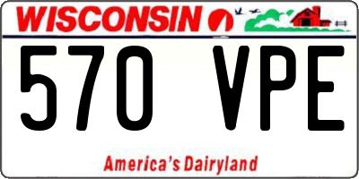 WI license plate 570VPE