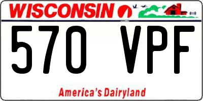 WI license plate 570VPF