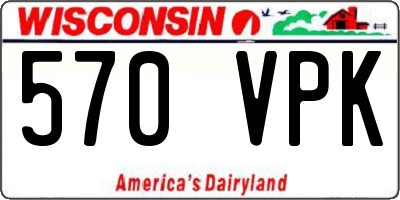 WI license plate 570VPK