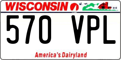 WI license plate 570VPL