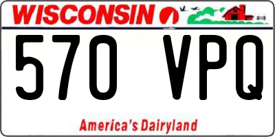 WI license plate 570VPQ