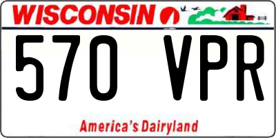 WI license plate 570VPR