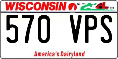 WI license plate 570VPS